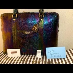 Henri Bendel Petrol briefcase